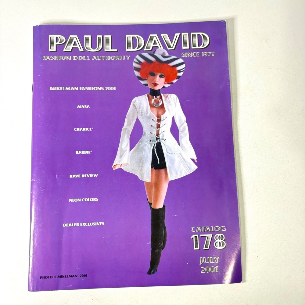 Paul David Fashion Doll Authority Catalog 178 July 2001 Mikelman Barbie Charice